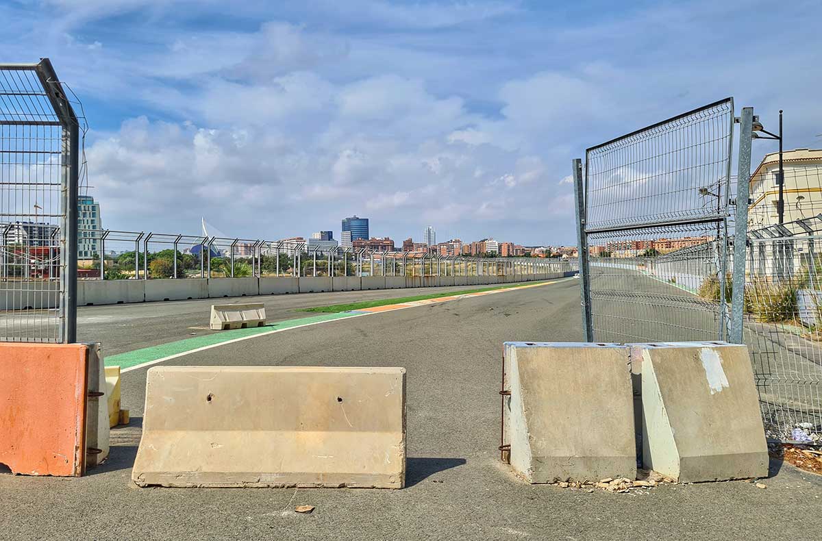 People Are Free To Walk Around On The Old Valencia F1 Track